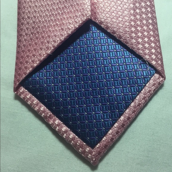 Haines and Bonner 100% silk tie pink - Picture 4 of 7